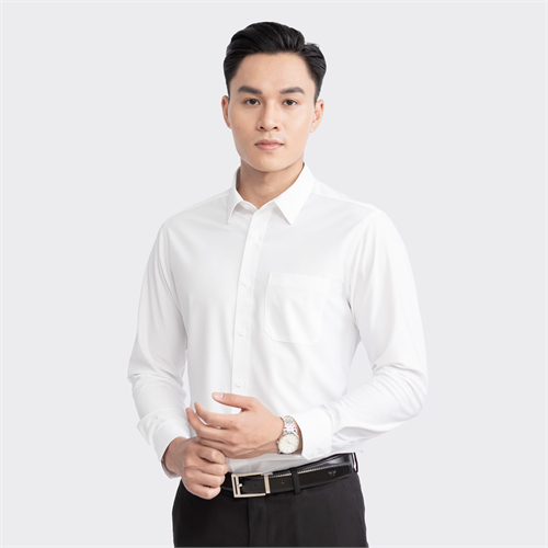 Áo sơ mi dài tay Aristino Business dáng Regular Fit 1LS0300Z màu Trắng 6 solid