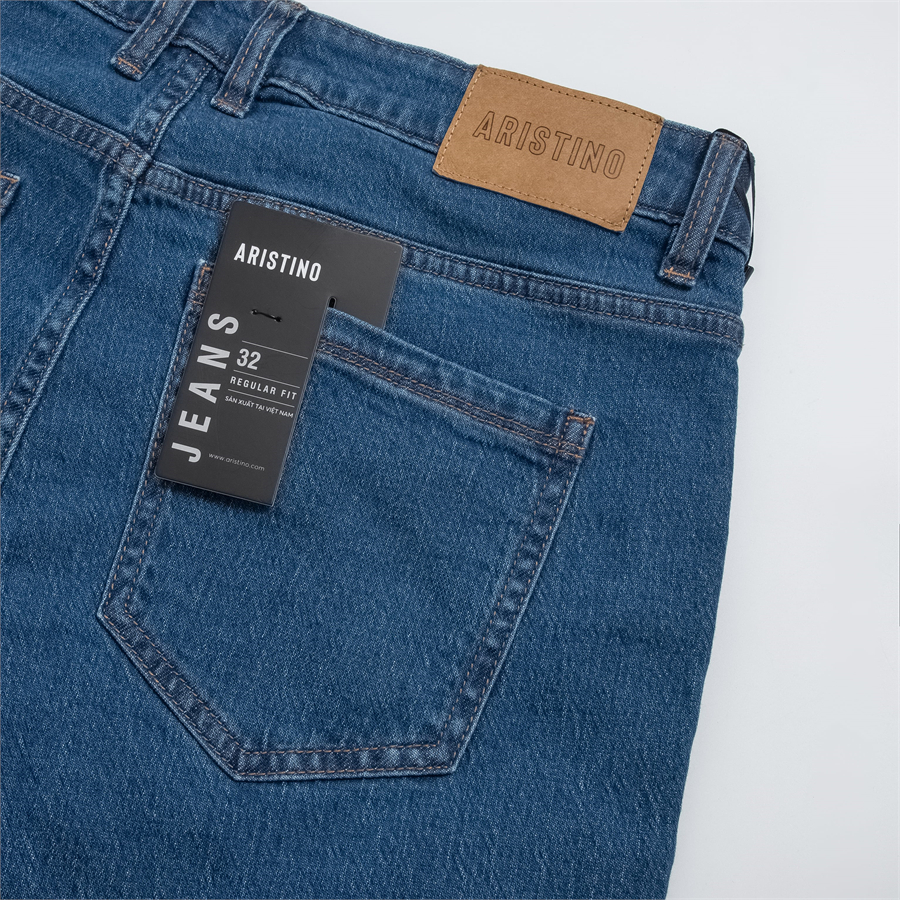 Quần Jeans Aristino dáng Regular Fit AJN0080Z