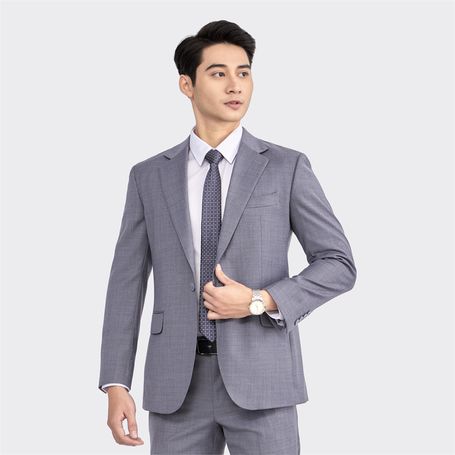 Áo blazer AristinoB 1SJ01203 màu xám hiệu ứng Melange