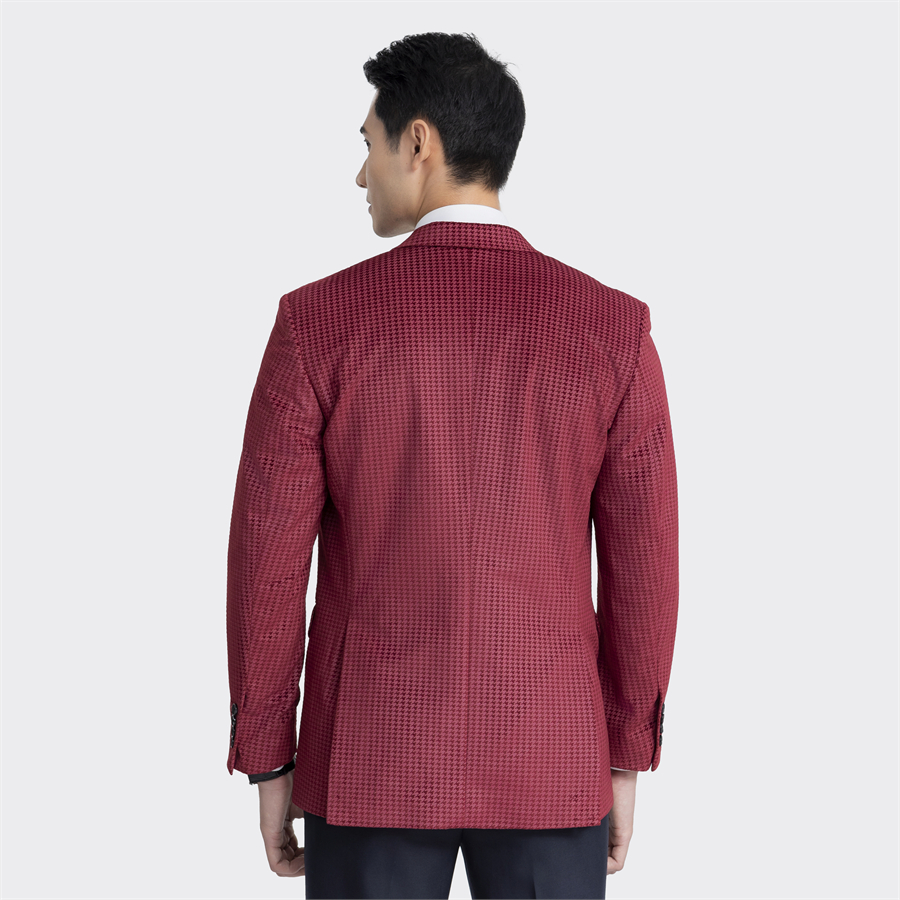 Áo vest, blazer Aristino ABZM080Z-BST Hoa Bảo Tiên màu Booc đô 4 jacquard họa tiết