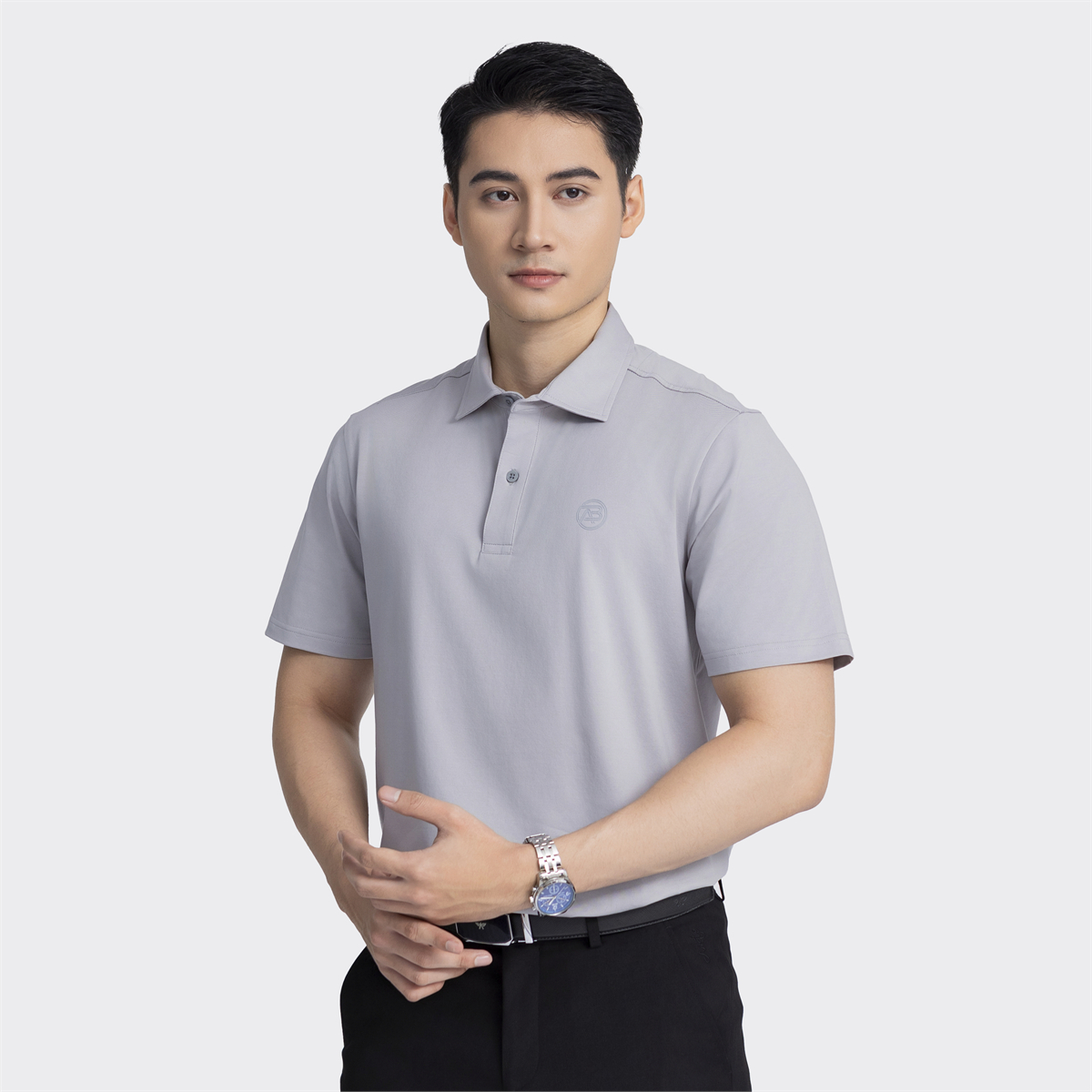 Áo thun polo ngắn tay Aristino Business 1PS084AZ màu Xám