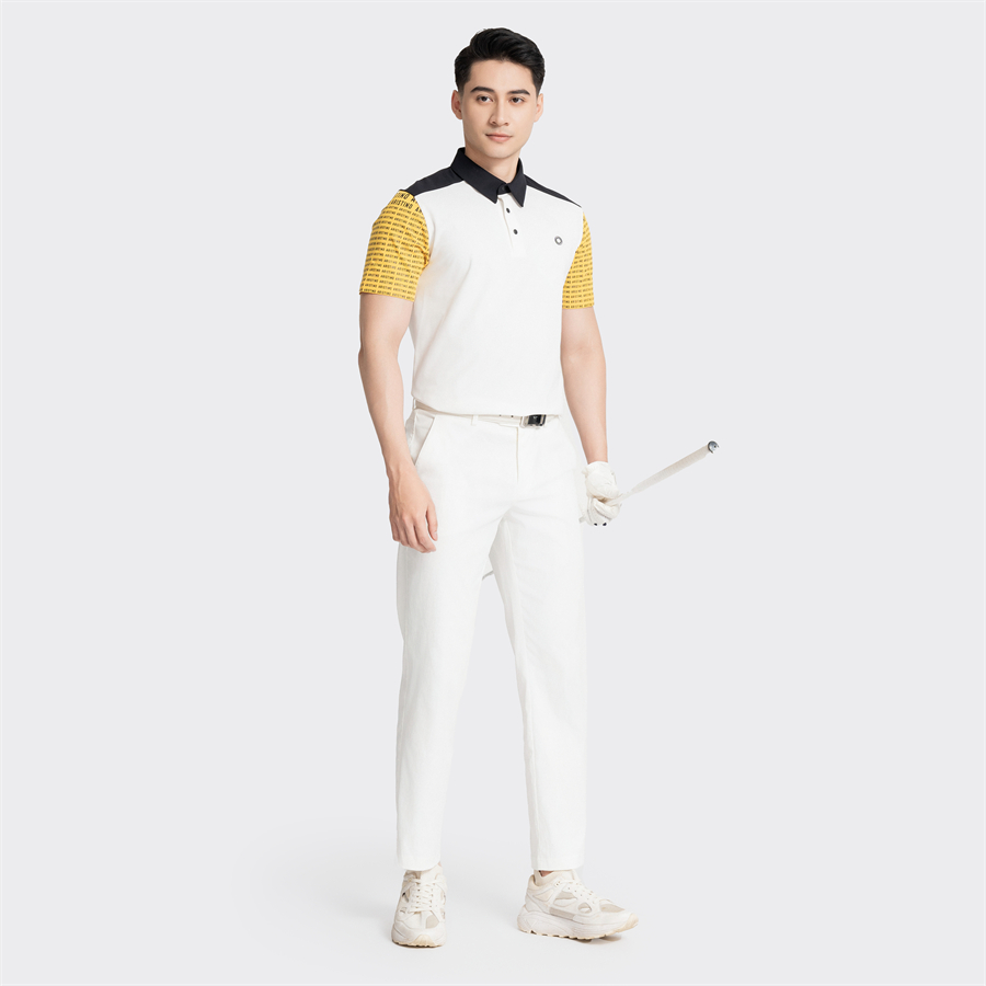 Áo thun polo golf có cổ ngắn tay Aristino Golf APSG50AZ màu Đen Can Pha