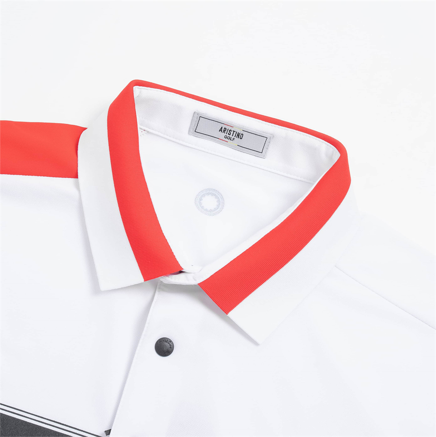 Áo polo golf nam Microfiber dáng Tech golf màu Trắng Aristino Golf APSG82AZ