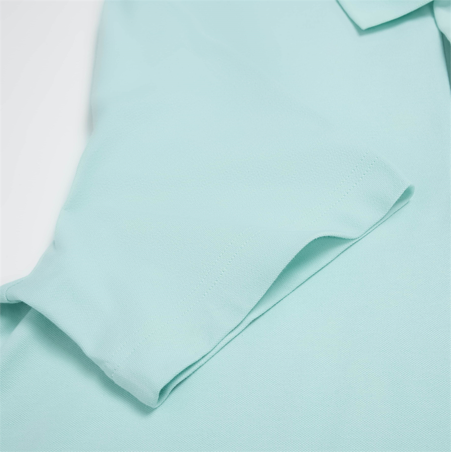 Áo polo nam cotton dáng suông màu xanh aqua Aristino APSM03AZ-BST Mini Hoa Biển