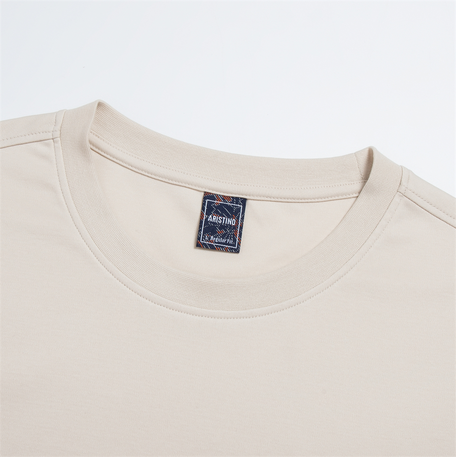 Áo thun T-shirt  Aristino ATSM02AZ-BST Mini Hoa Biển màu Be 2