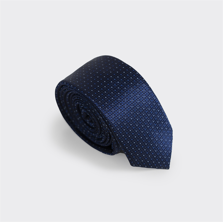 Cà vạt Aristino ATI00602 màu xanh biển họa tiết chấm