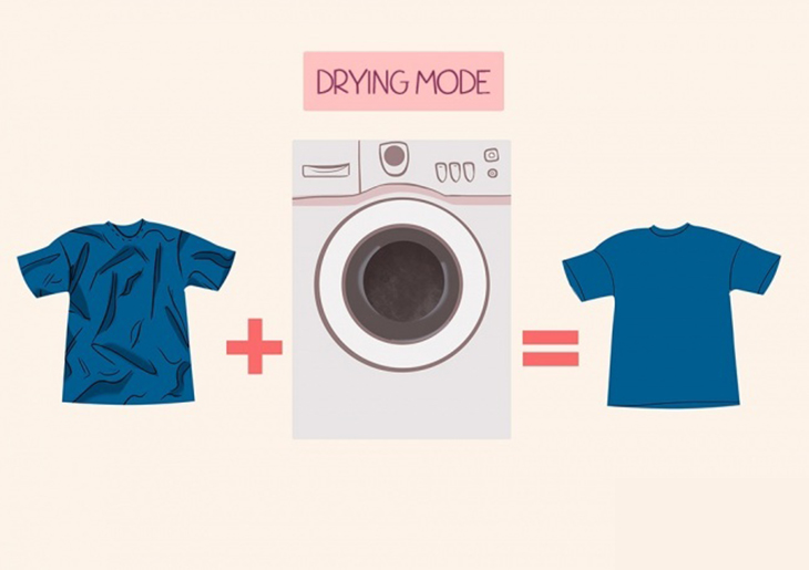 Là phẳng quần áo đơn giản hiệu quả với máy giặt